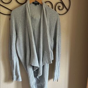 Banana Republic Light Gray Draped Cardigan